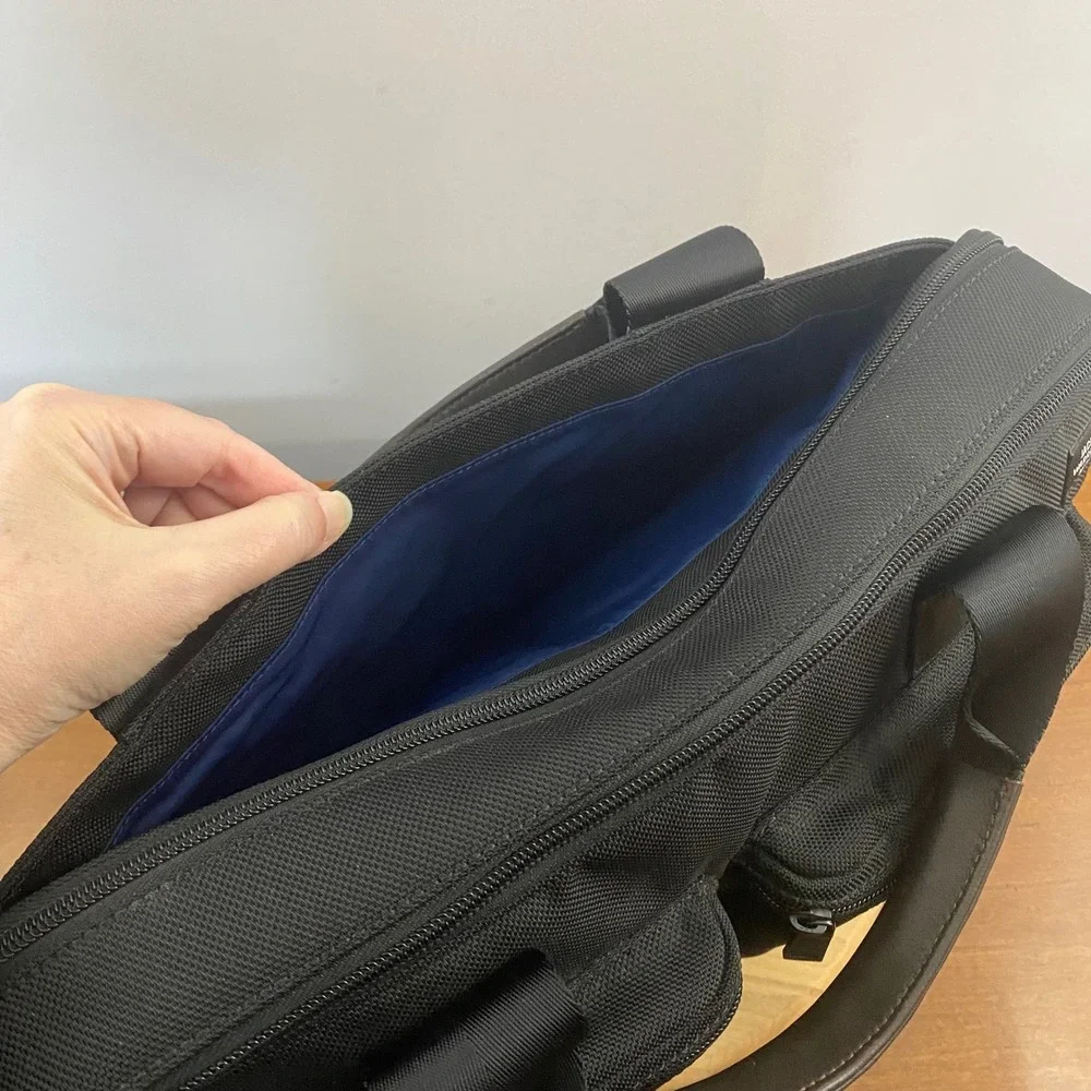 Jack Spade New York Messenger Bag Black Nylon Briefcase Laptop Business NWT